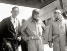 Phillip Payne at the left was Hellinger's first editor at News. Payne tagged along on a doomed transoceanic flight from Old Orchard Beach to Rome. Photo Courtesy: www. time&navigation.si.edu